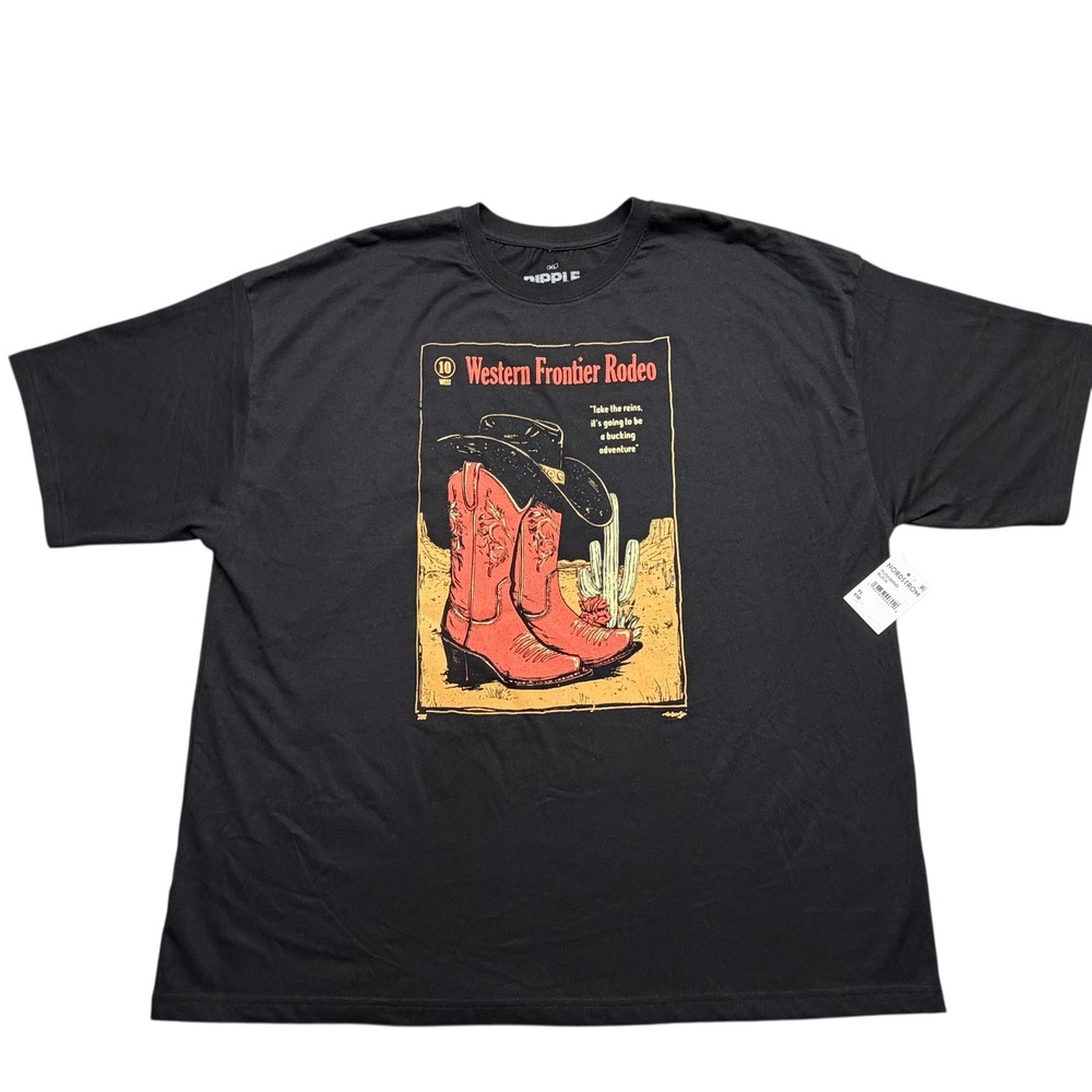 Nordstrom Ripple Junction Rodeo Tee XL Black Graphic Western